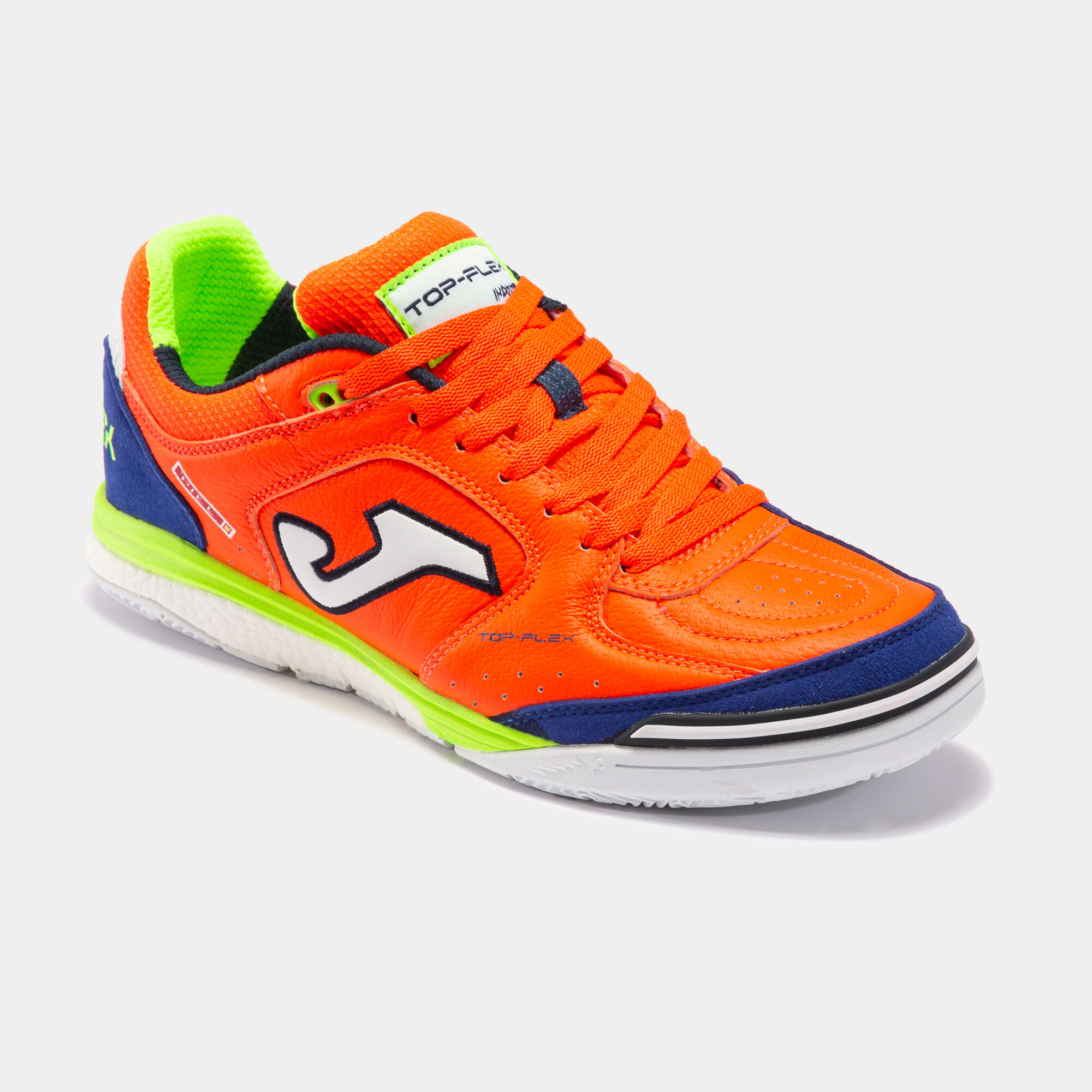 Futsal shoes Top Flex Rebound 22 indoor fluorescent orange royal blue