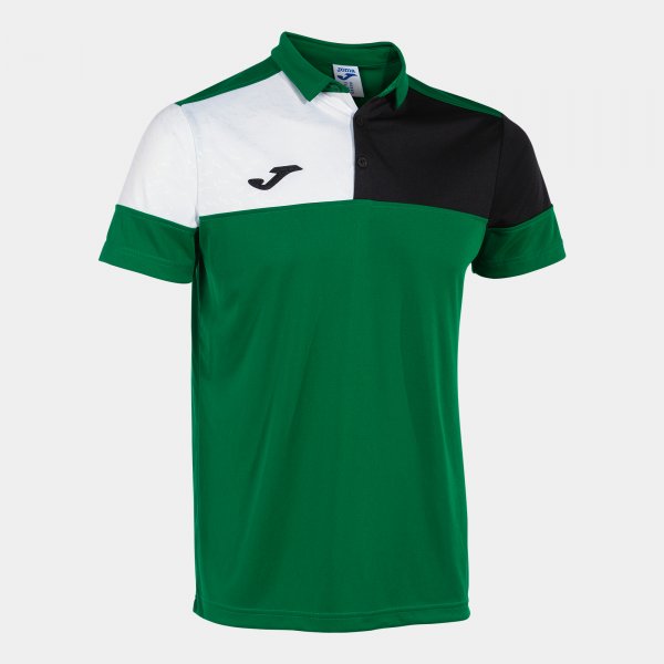 Polo shirt short-sleeve man Crew V green black white
