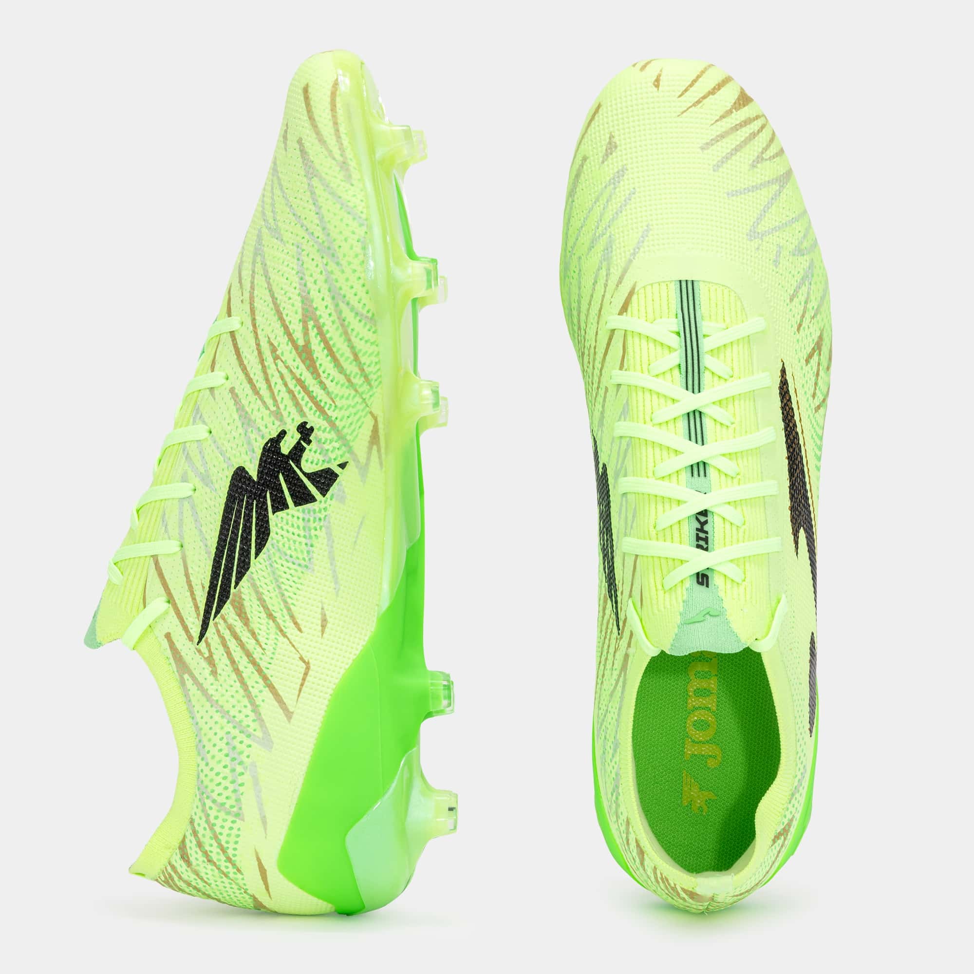 Football boots Striker Premium Men 25 firm ground FG fluorescent yellow
