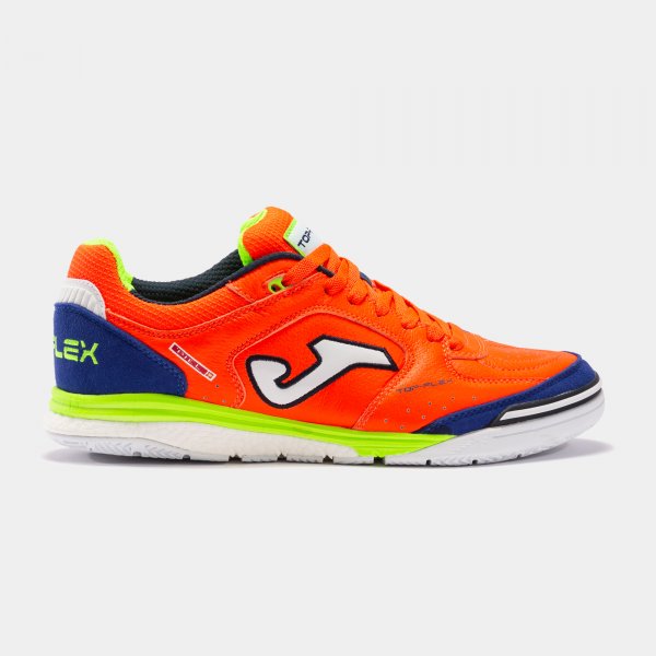 Futsal shoes Top Flex Rebound 22 indoor fluorescent orange royal blue