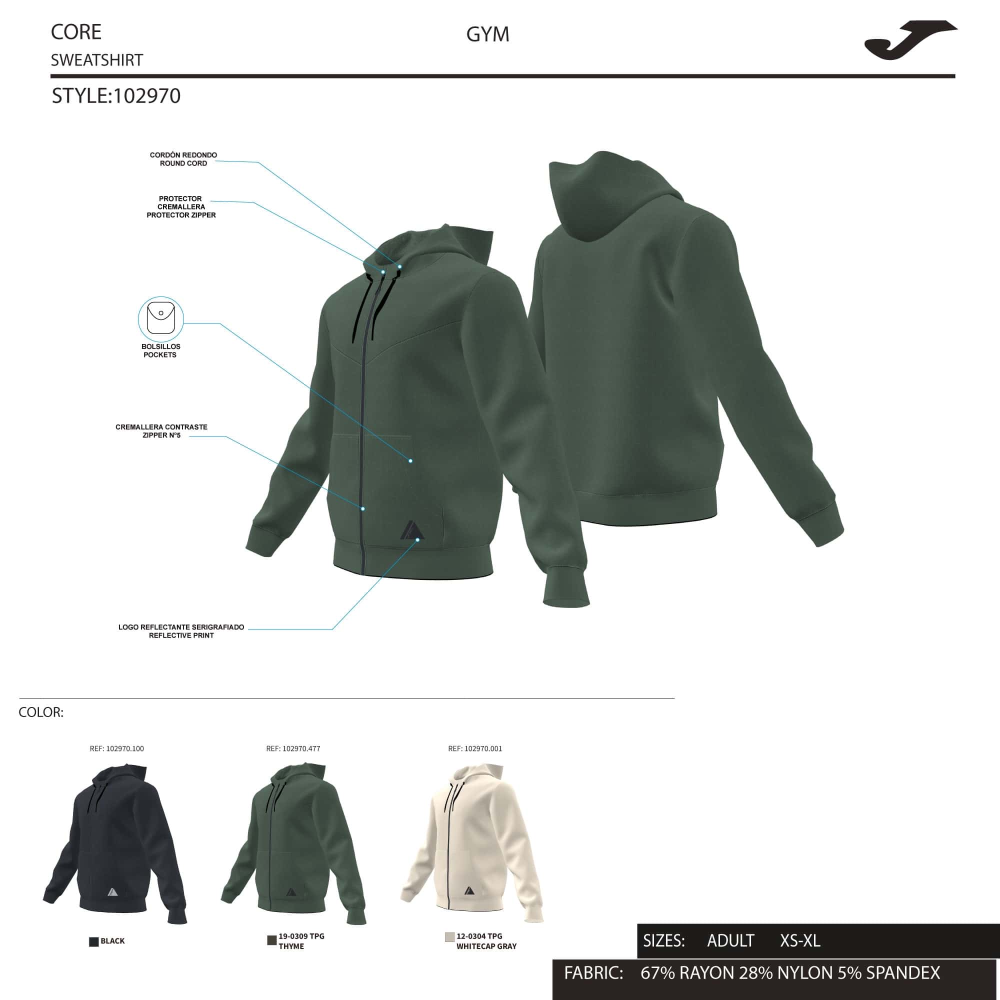 Hooded jacket man Indoor Gym