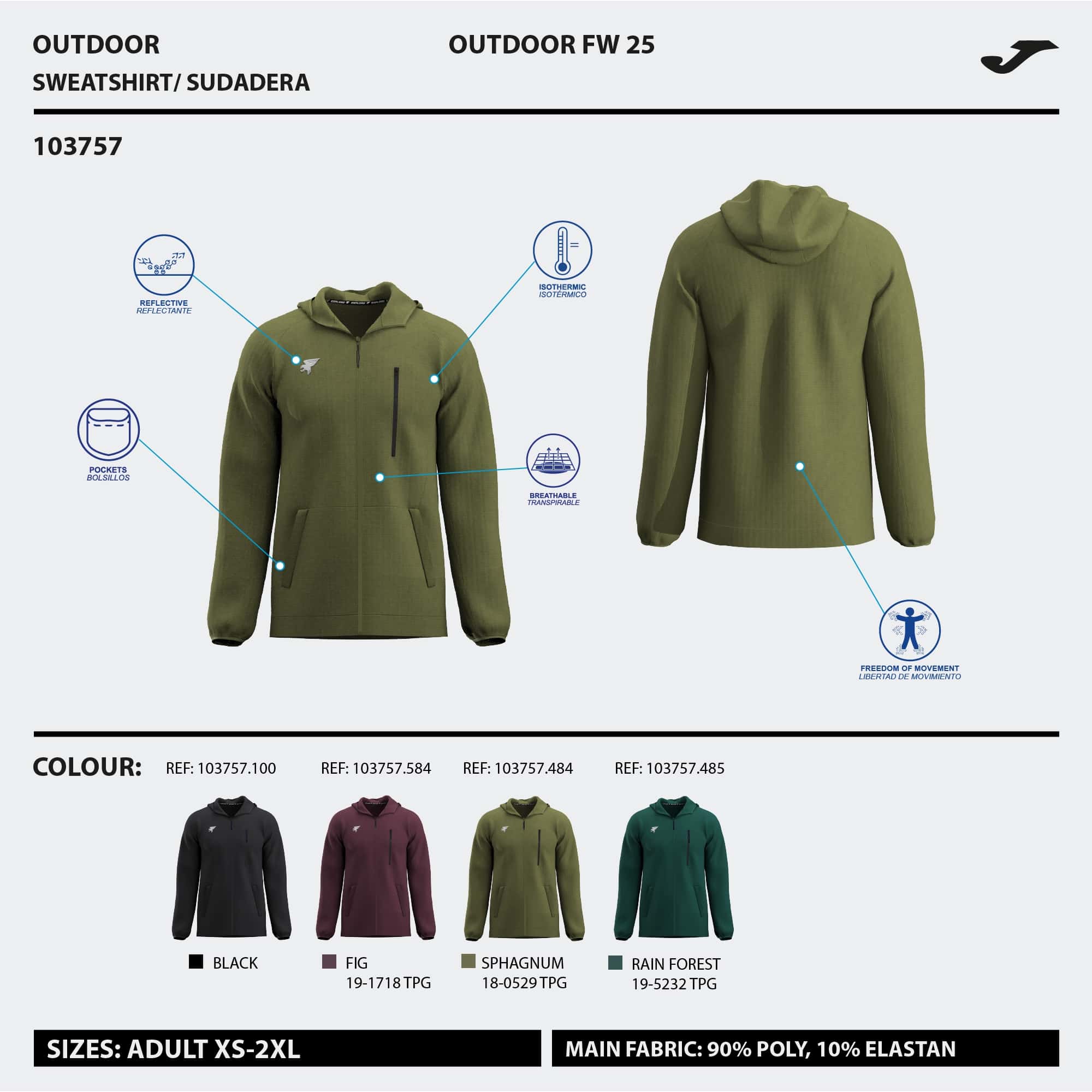 Hooded jacket man Mystic