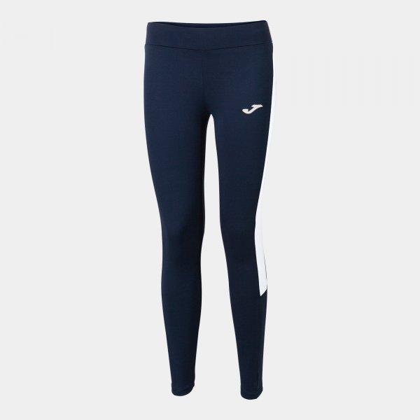 Long tights woman Eco Championship navy blue white