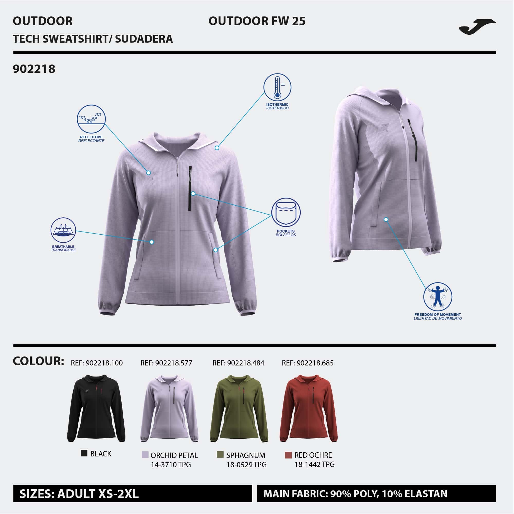 Hooded jacket woman Mystic