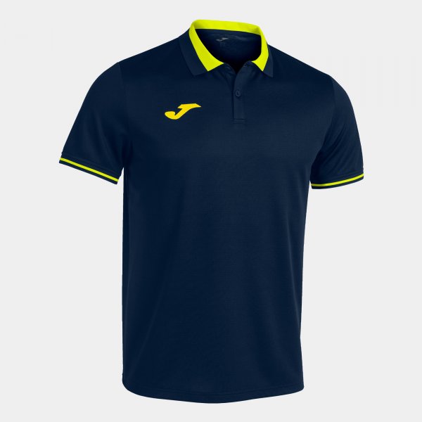 Polo shirt short-sleeve man Championship VI navy blue yellow