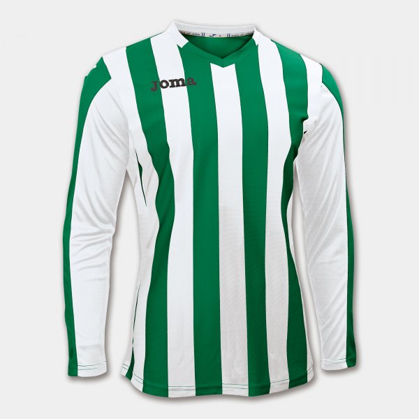Long sleeve shirt man Copa green white