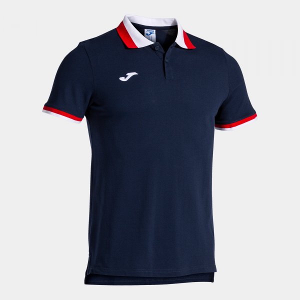 Polo shirt short-sleeve man Confort II navy blue