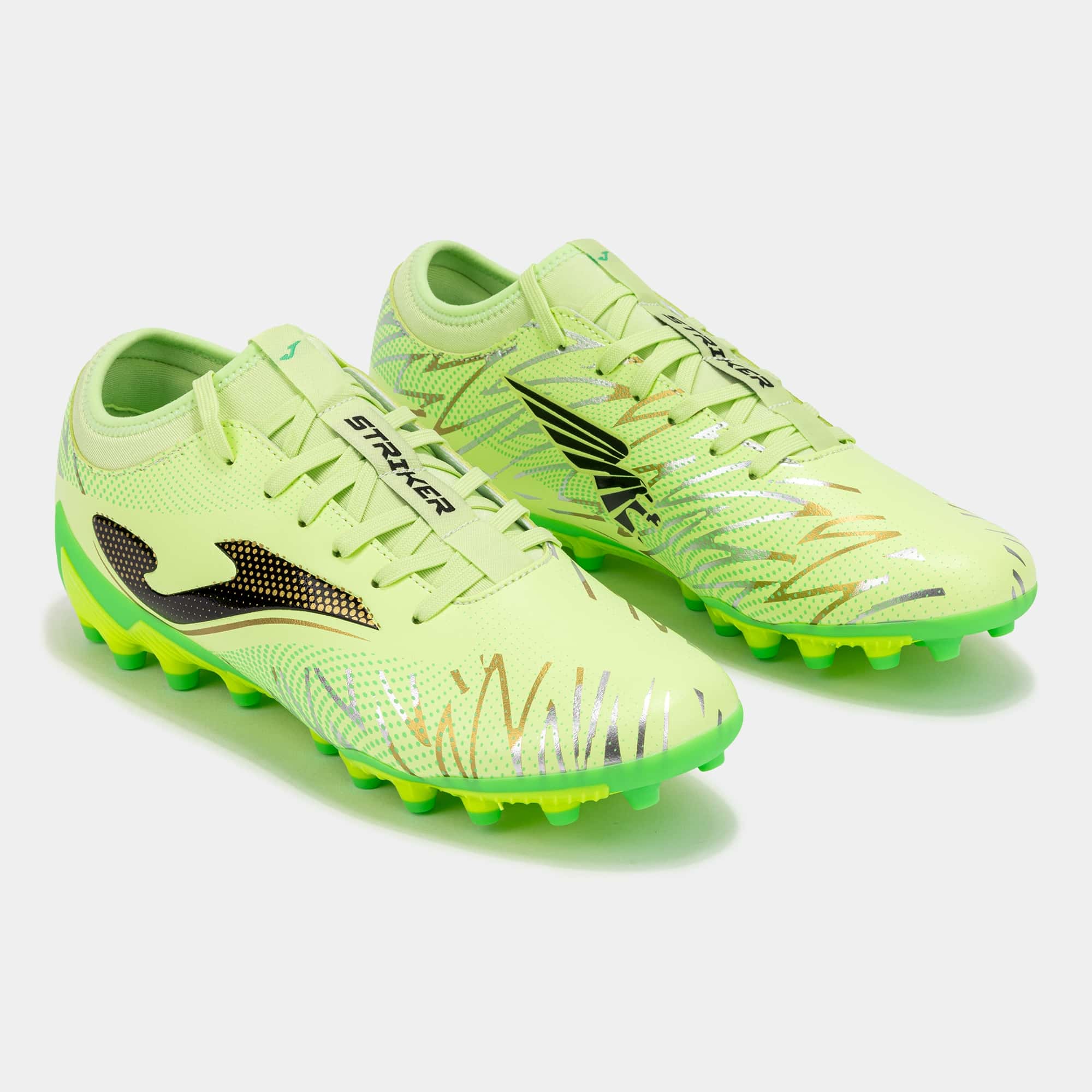 Football boots Striker 26 artificial grass fluorescent green