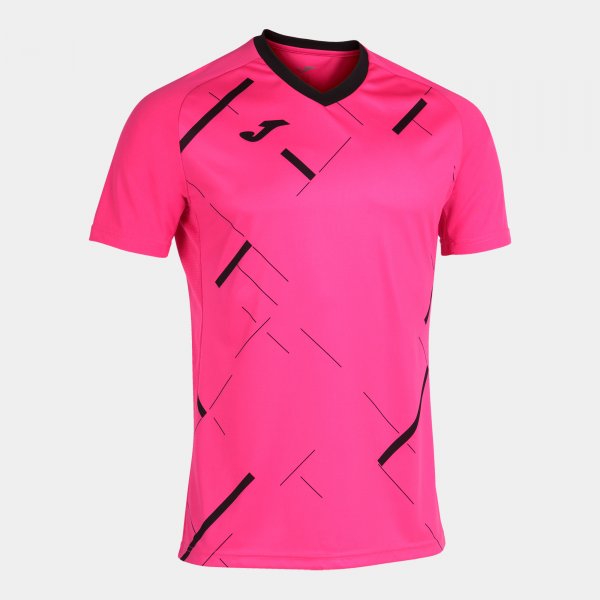 Shirt short sleeve man Tiger III fluorescent pink black