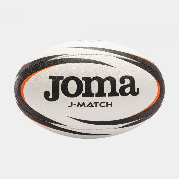Rugby ball J-Match white black orange