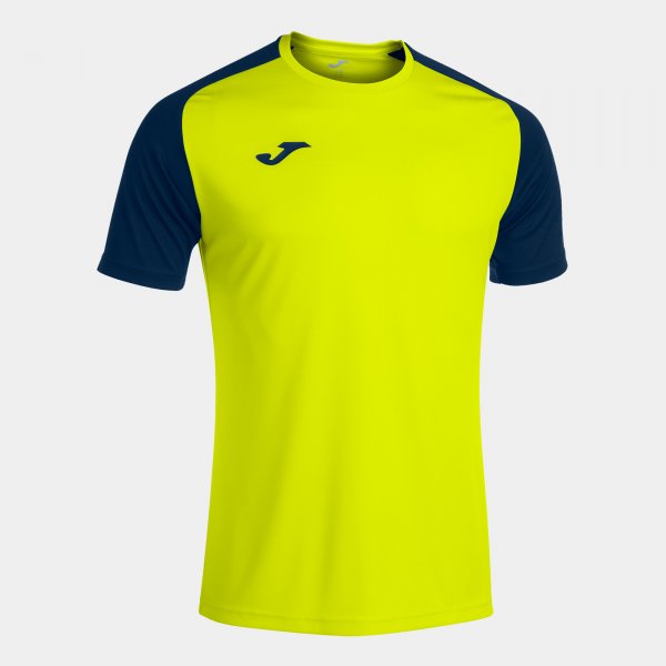 Shirt short sleeve man Academy IV fluorescent yellow navy blue
