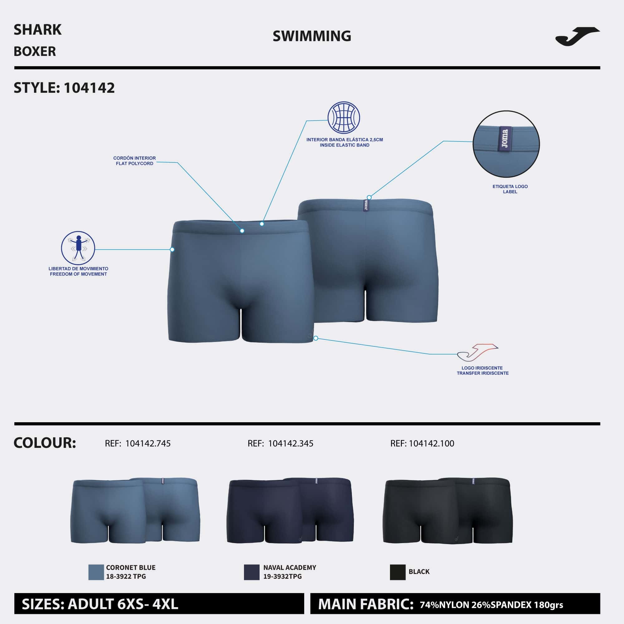 Swimming shorts man Shark