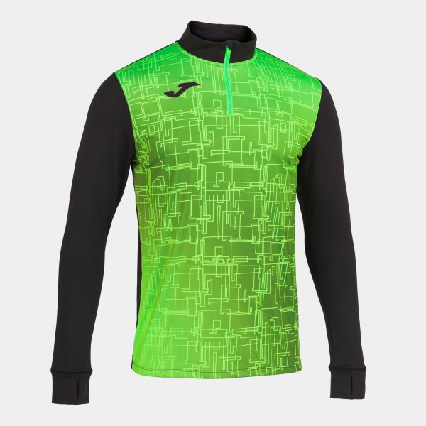 Sweatshirt man Elite VIII black fluorescent green