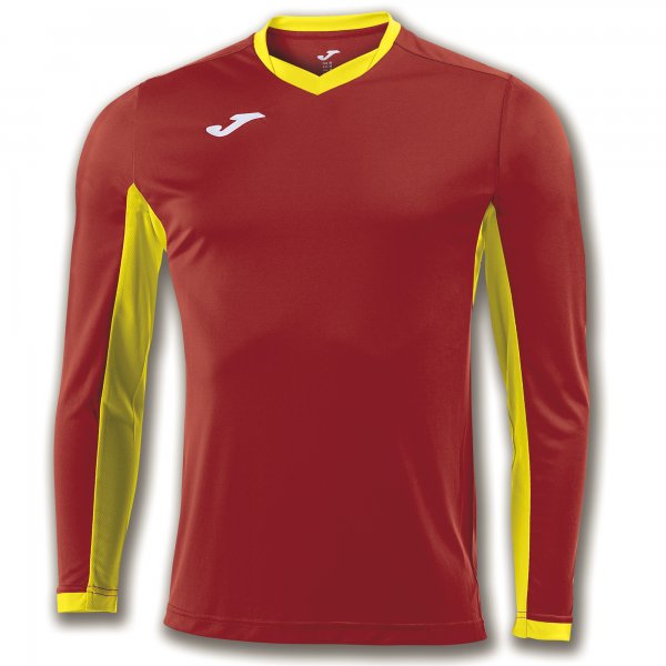 Long sleeve shirt man Championship IV red yellow