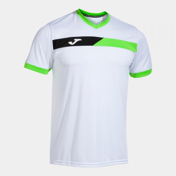 Shirt short sleeve man Court white fluorescent green black