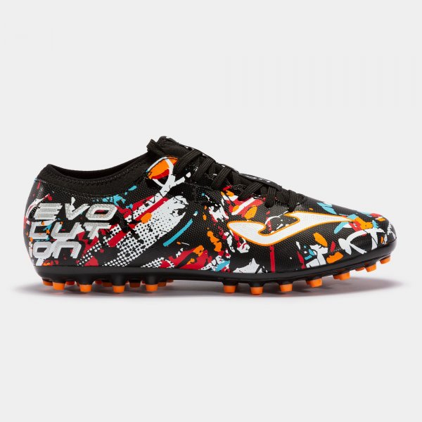 Football boots Evolution 23 artificial grass black white red