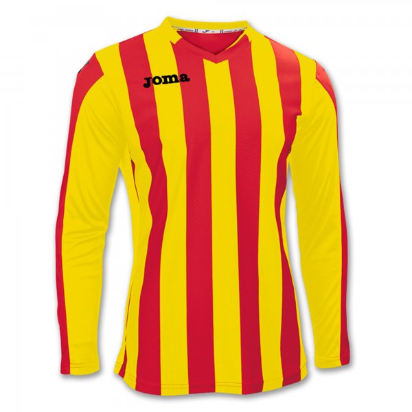 Long sleeve shirt man Copa red yellow