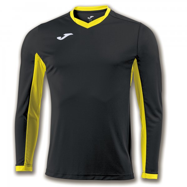 Long sleeve shirt man Championship IV black yellow