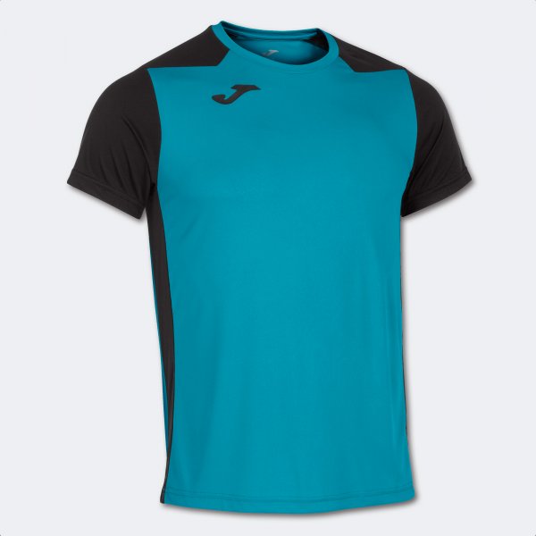 Shirt short sleeve man Record II turquoise black