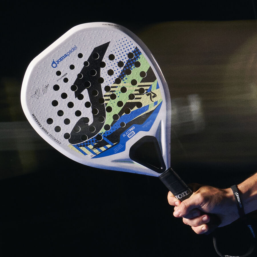 Padel racket Blast Pro Hrd Juanlu Esbri white royal blue