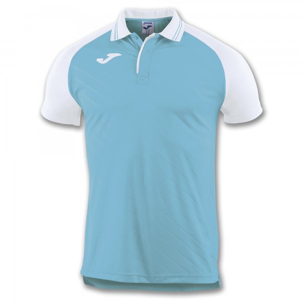 Polo shirt short-sleeve man Torneo II turquoise white