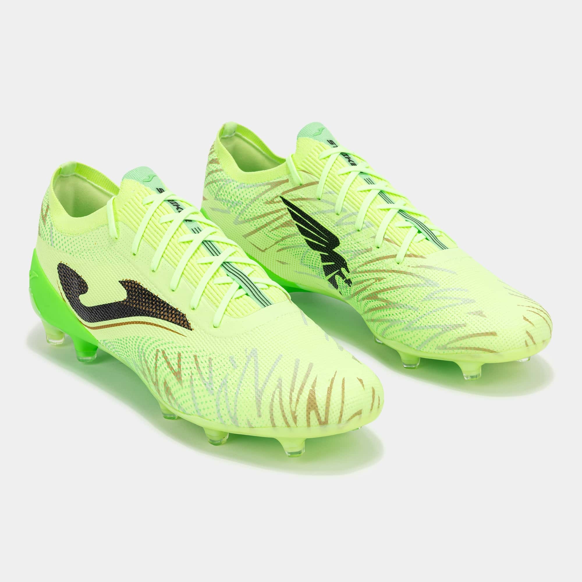 Football boots Striker Premium Men 25 firm ground FG fluorescent yellow