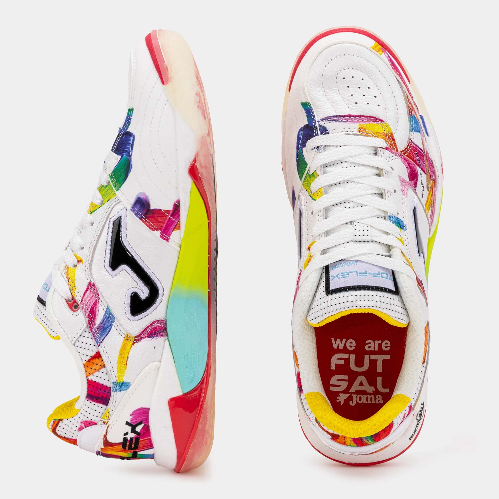 Futsal shoes Top Flex Plus 26 Graffiti indoor white