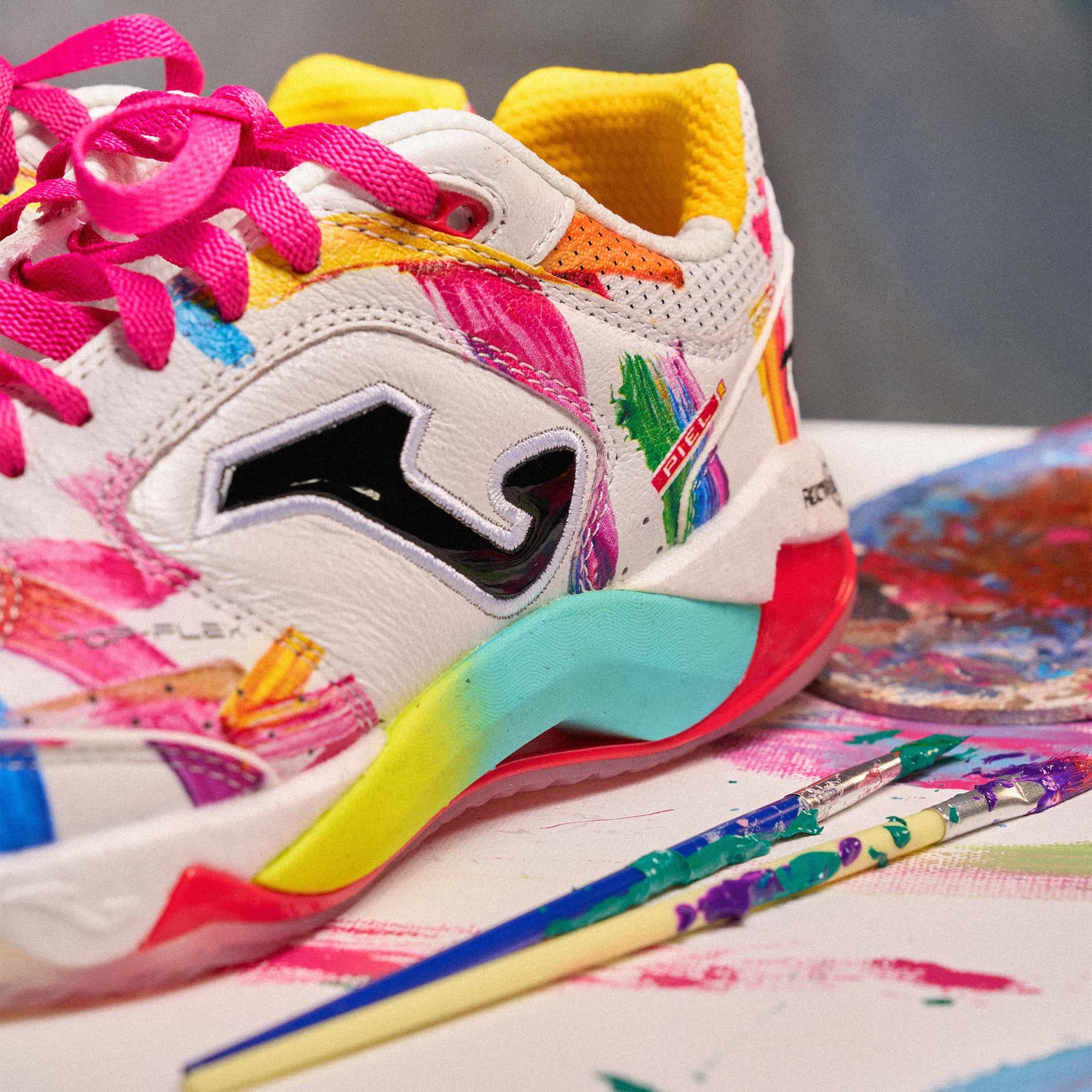 Futsal shoes Top Flex Plus 26 Graffiti indoor white