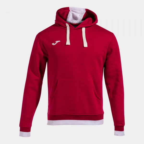 Hooded sweater man Confort II red white