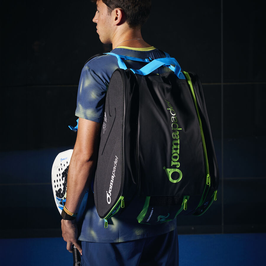 Padel racket bag Juanlu Esbrí black mx green