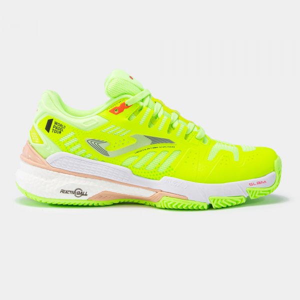 Shoes T.Slam 23 clay woman fluorescent green pink
