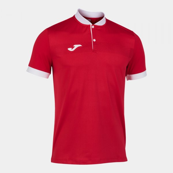 Polo shirt short-sleeve man Torneo red white