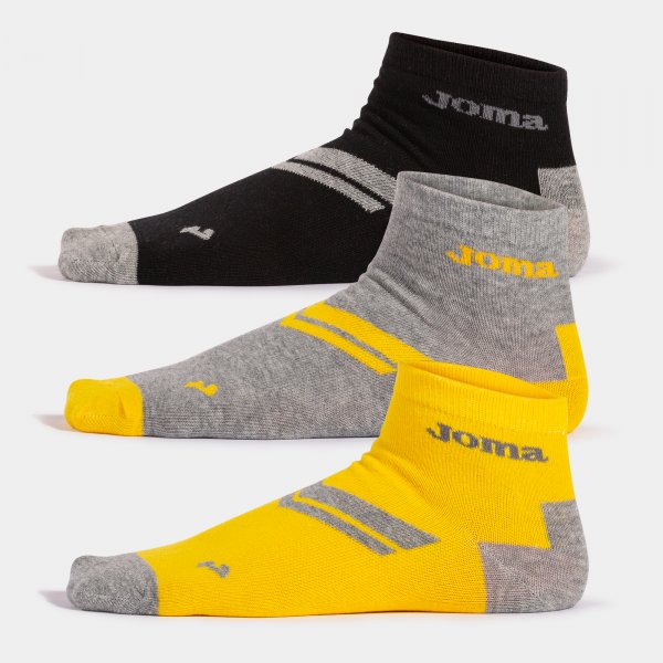 Socks man Elite yellow melange gray black
