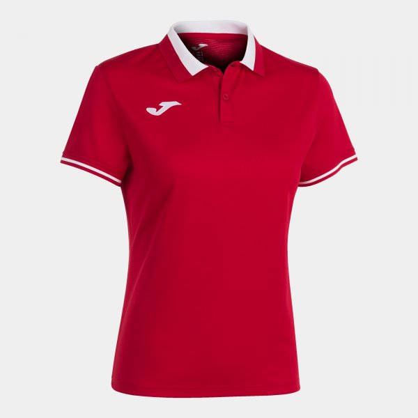 Polo shirt short-sleeve woman Championship VI red white