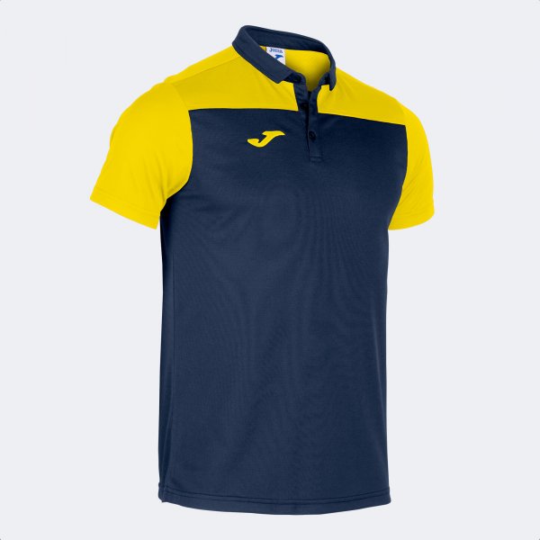 Polo shirt short-sleeve man Hobby II navy blue yellow