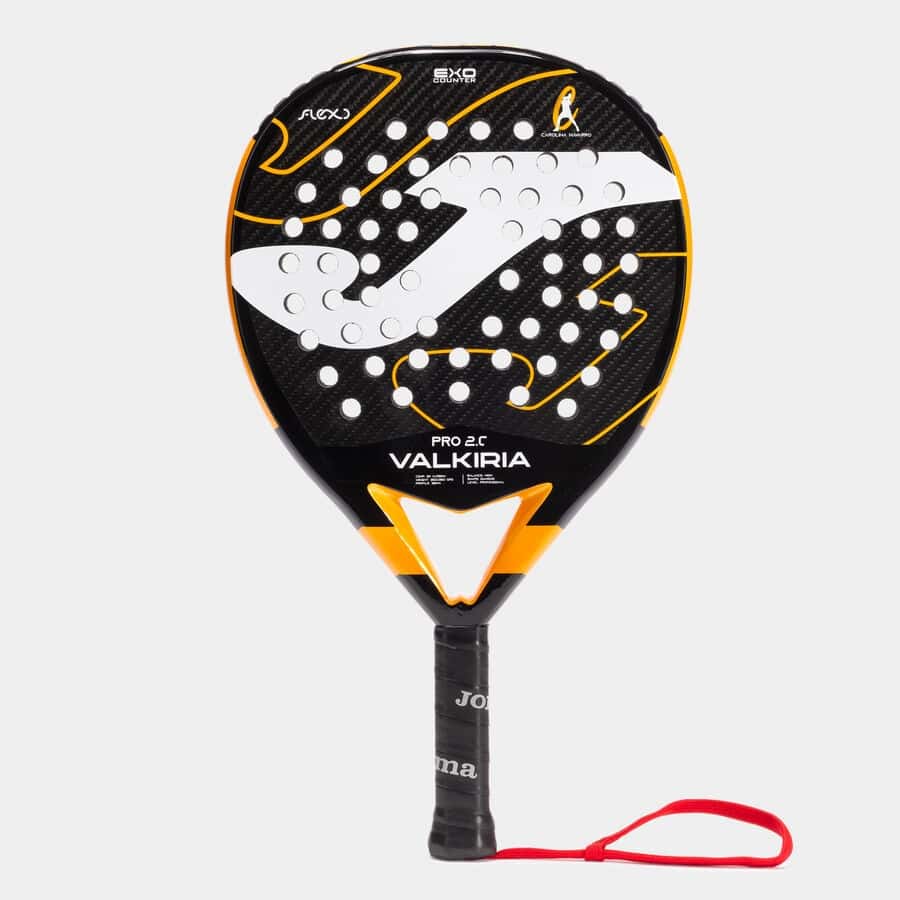 Padel racket Valkiria Pro Carolina Navarro black orange