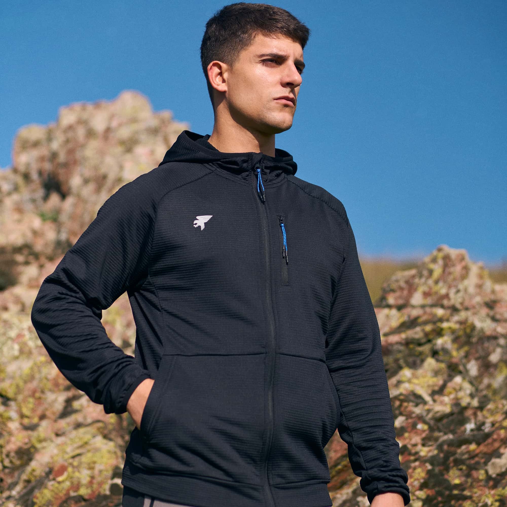 Hooded jacket man Mystic