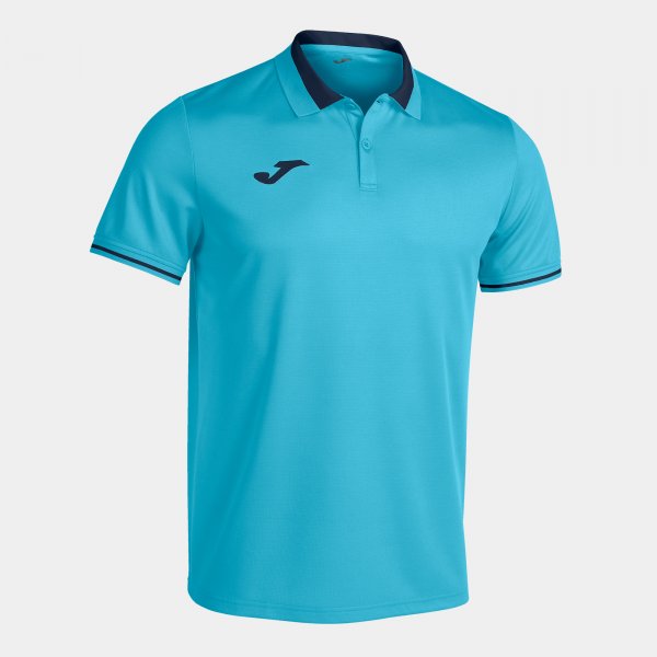 Polo shirt short-sleeve man Championship VI fluorescent turquoise navy blue