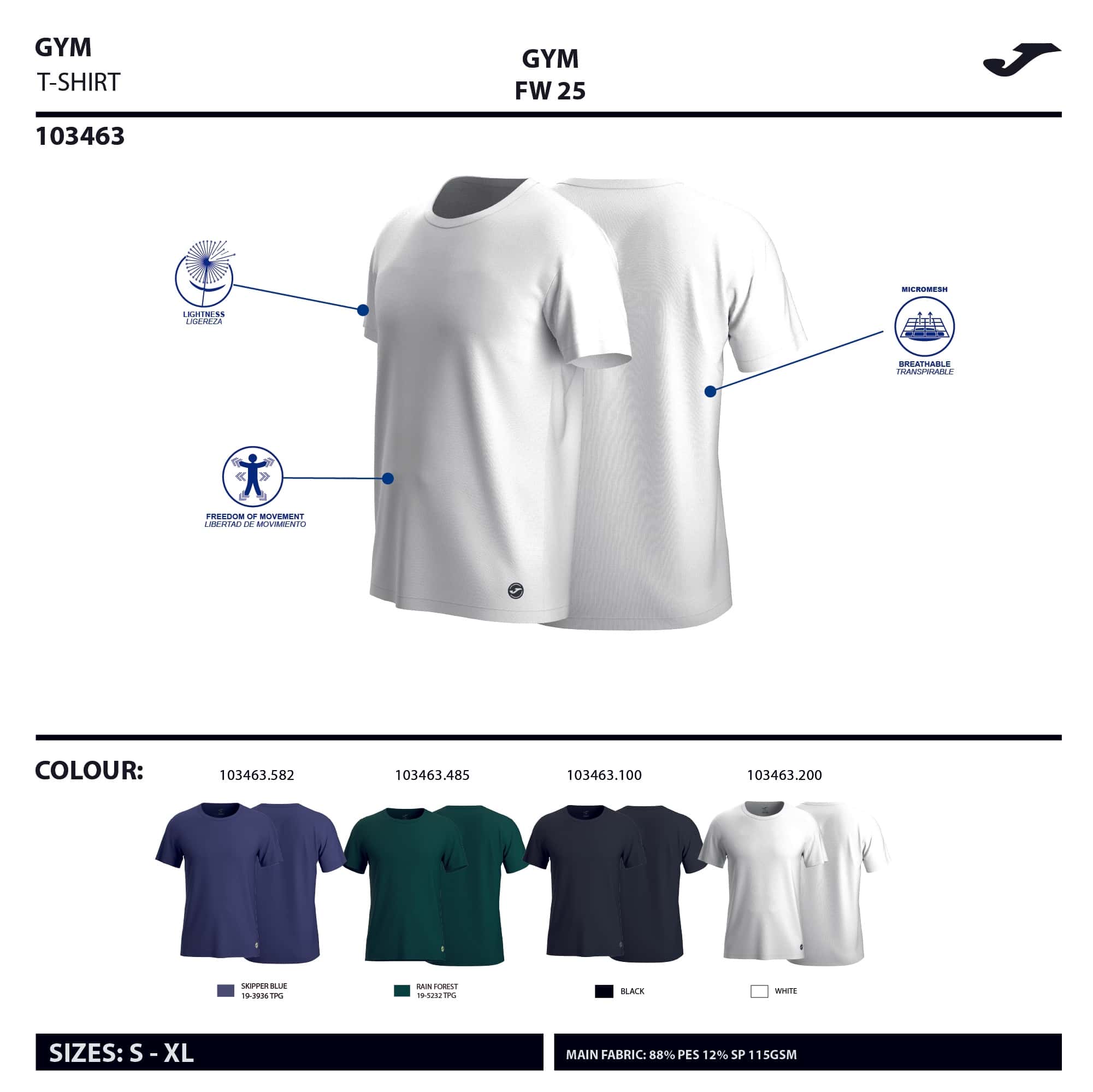 T-Shirt short sleeve man Indoor gym