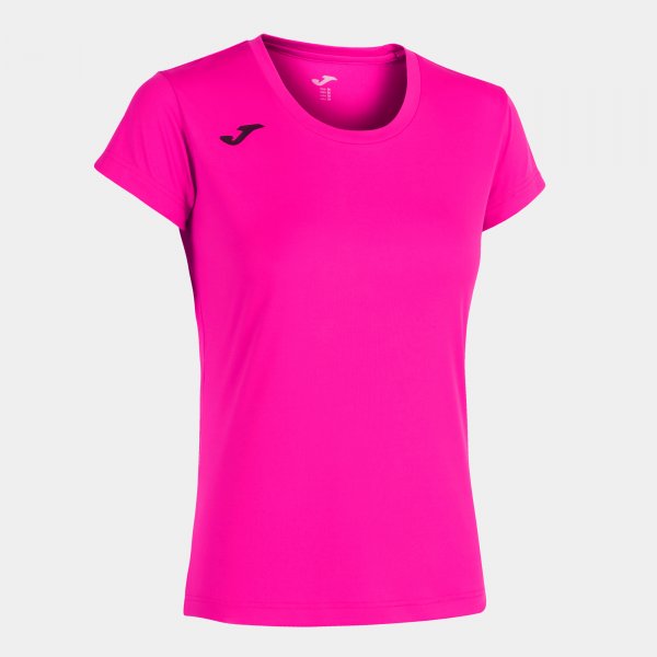 Shirt short sleeve woman Record II fluorescent pink
